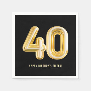 Servilleta De Papel Servilletas para fiesta de cumpleaños número 40 co