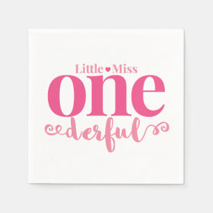 Servilleta De Papel Servilletas para fiesta de Little Miss Onederful
