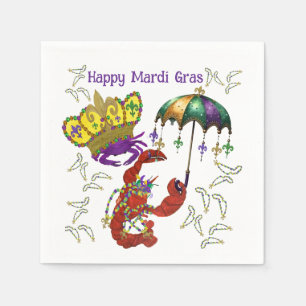 Servilleta De Papel servilletas para fiesta de Mardi Gras cangrejos de