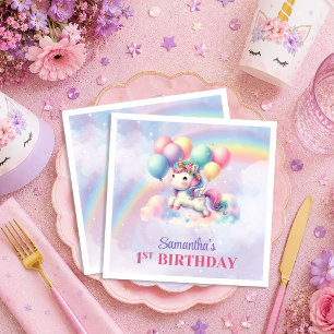 Servilleta De Papel Servilletas para fiesta de niña de unicornio mágic
