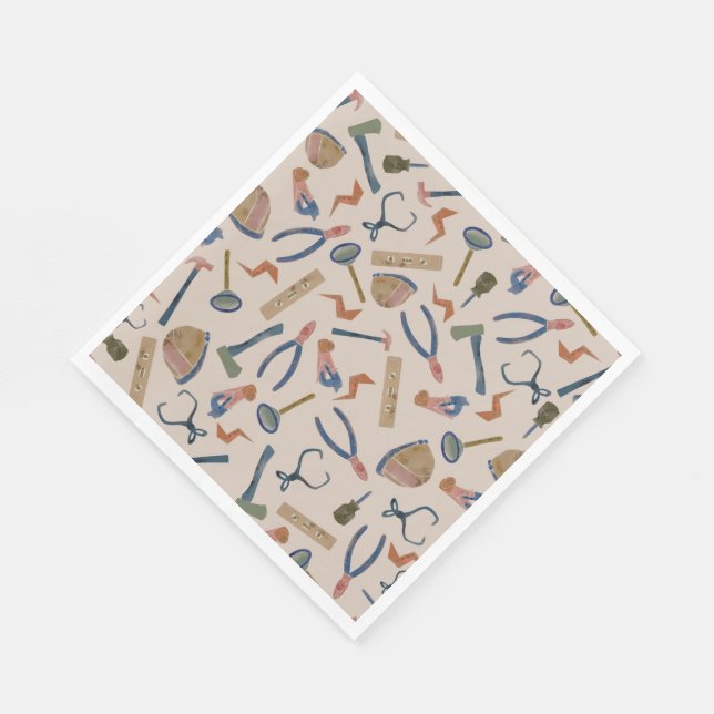 Servilleta De Papel Servilletas para fiesta Herramientas de Construcci (Esquina)