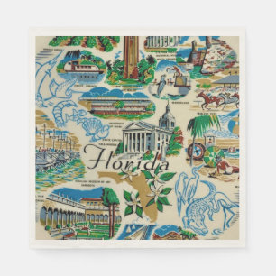 Servilleta De Papel Servilletas para fiestas de atracciones de Florida
