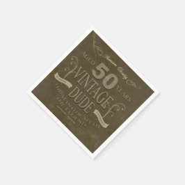 Servilleta De Papel Servilletas para hombres cumpleaños 50