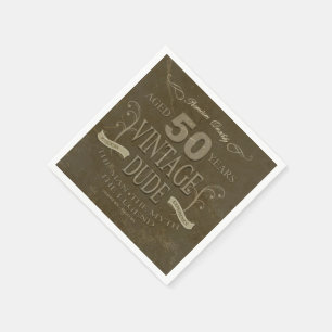 Servilleta De Papel Servilletas para hombres cumpleaños 50