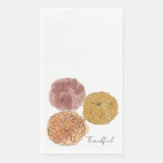 Servilleta De Papel Servilletas para invitados de acuarela de crisante