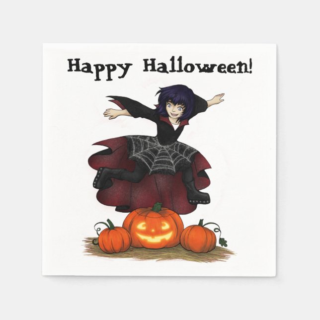 Servilleta De Papel Servilletas para la fiesta de Halloween de Hazel S (Anverso)