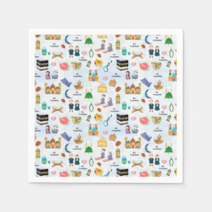 Servilleta De Papel Servilletas para niños Eid Mubarak – Diseño islámi