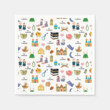 Servilletas para niños Eid Mubarak – Diseño Islámi