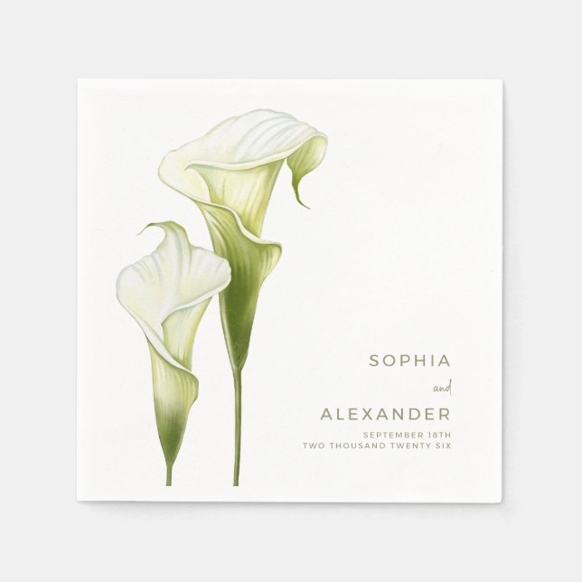 Servilleta De Papel Servilletas para una boda moderna.  (Anverso)