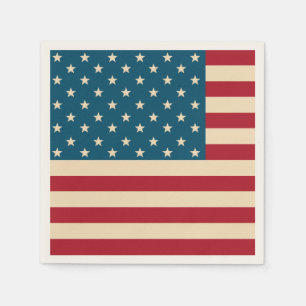 Servilleta De Papel Servilletas Patrióticas Bandera Americana BBQ 4 de