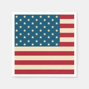 Servilleta De Papel Servilletas Patrióticas Bandera Americana BBQ 4 de