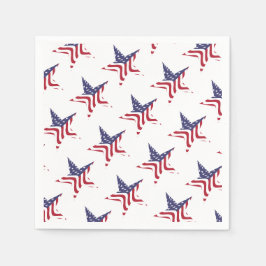 Servilleta De Papel Servilletas Patrióticas de la Bandera Americana Es
