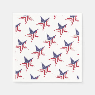 Servilleta De Papel Servilletas Patrióticas de la Bandera Americana Es