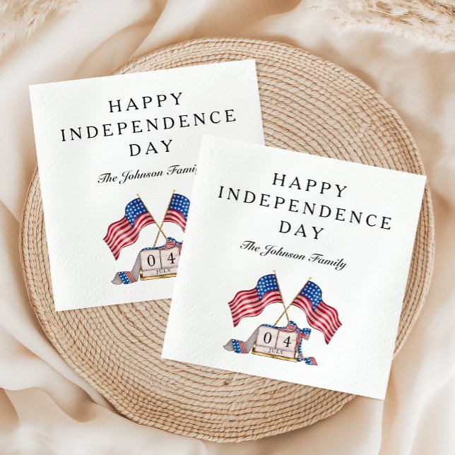 Servilleta De Papel Servilletas Patrióticas De La Bandera De EE. UU. 4 (Patriotic USA Flag 4th Of July Napkins
)