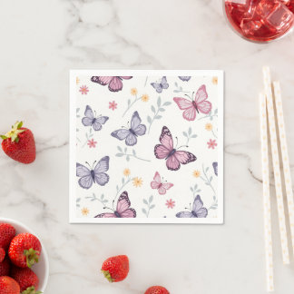 Servilleta De Papel servilletas (patrón de mariposa con mariposas)