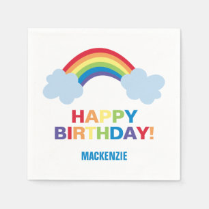 Servilleta De Papel Servilletas personalizadas arco iris caprichoso