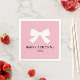 Servilleta De Papel Servilletas personalizadas BABY Love Pink Shower