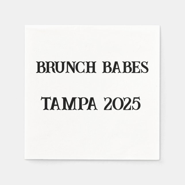 Servilleta De Papel Servilletas Personalizadas Brunch Babes – Fin de S (Anverso)