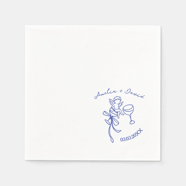 Servilleta De Papel Servilletas Personalizadas Cin Cin Querubín Cupido (Anverso)