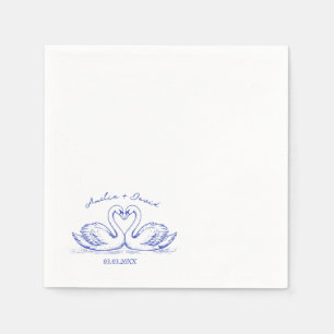 Servilleta De Papel Servilletas Personalizadas con Cisnes de Pájaros d
