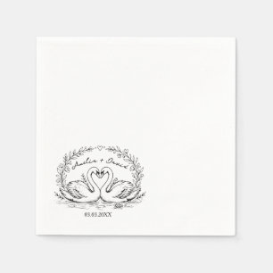 Servilleta De Papel Servilletas Personalizadas con Cisnes de Pájaros d