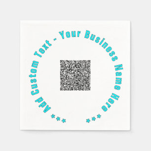 Servilleta De Papel Servilletas personalizadas con código QR y texto E