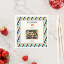 Servilletas Personalizadas con Foto, Cumpleaños Pe