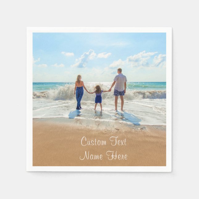 Servilleta De Papel Servilletas Personalizadas con Texto Personalizado (Anverso)