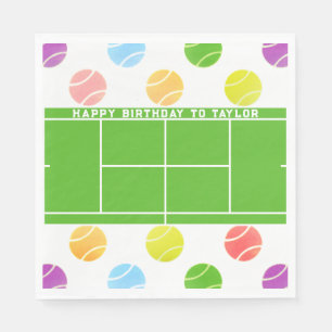 Servilleta De Papel Servilletas Personalizadas Cumpleaños Tenis