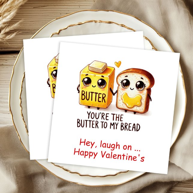 Servilleta De Papel Servilletas Personalizadas de Amor de Comida Diver (Funny Food Love Valentine Napkins Personalized)