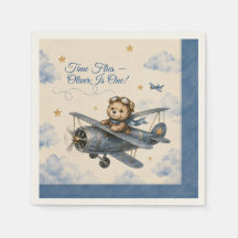 Servilletas Personalizadas de Avión para Primer Cu