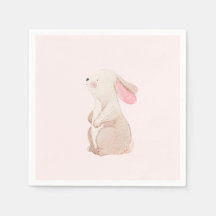 Servilletas Personalizadas de Cumpleaños de Conejo