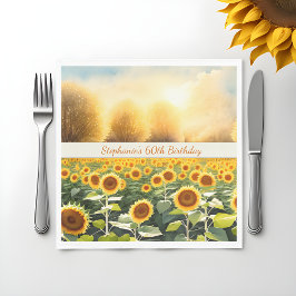 Servilleta De Papel Servilletas Personalizadas de Girasoles - Encanto 