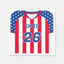 Servilletas personalizadas de la camiseta de fútbo