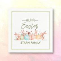 Servilletas personalizadas de Pascua festivas y bo