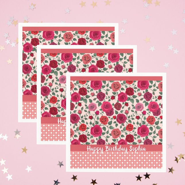 Servilleta De Papel Servilletas personalizadas de rosas polvorientas r (Subido por el creador)