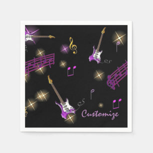Servilleta De Papel Servilletas personalizadas del fondo de la música