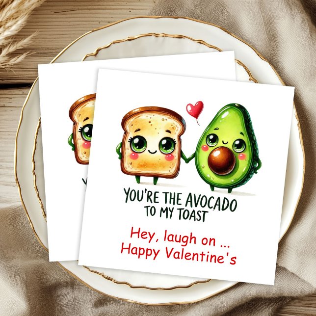 Servilleta De Papel Servilletas Personalizadas Divertidas de Comida de (Personalized Funny Food Valentine Napkins Love Gift)