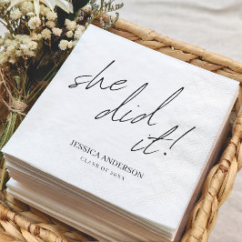 Servilleta De Papel Servilletas personalizadas Ella Lo Hizo graduación