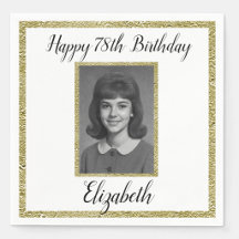 Servilletas personalizadas para 78 cumpleaños con