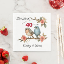 Servilleta De Papel Servilletas Personalizadas para Aniversario 40