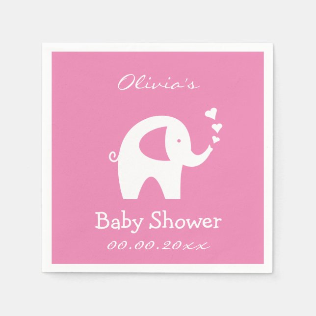 Servilleta De Papel Servilletas personalizadas para baby shower con el (Anverso)