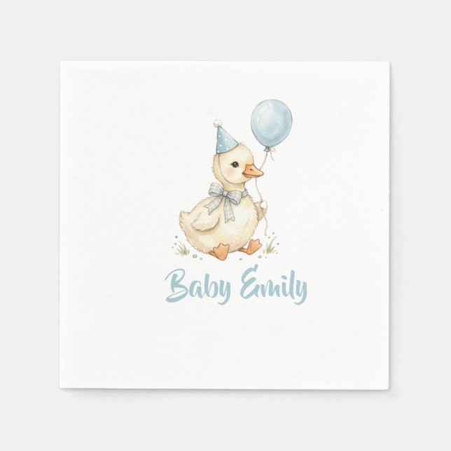 Servilleta De Papel Servilletas Personalizadas para Baby Shower de Un  (Anverso)