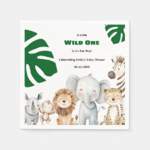 Servilletas personalizadas para Baby Shower Safari