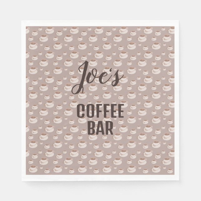 Servilleta De Papel Servilletas Personalizadas para Barra de Café (Anverso)