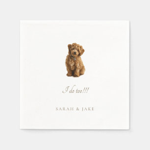Servilleta De Papel Servilletas Personalizadas para Boda de Mascotas
