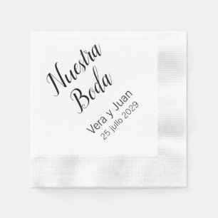 Servilleta De Papel Servilletas Personalizadas para Boda "Nuestra Boda