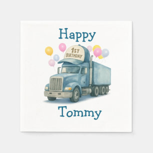 Servilleta De Papel Servilletas personalizadas para el 1er cumpleaños 