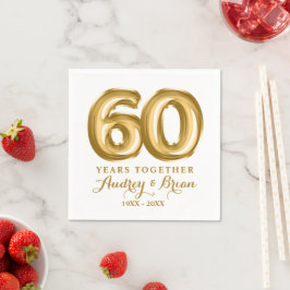 Servilleta De Papel Servilletas personalizadas para el 60º aniversario