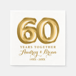 Servilleta De Papel Servilletas personalizadas para el 60º aniversario